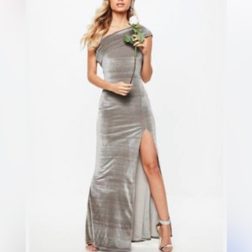 Elegant grey bridesmaid Evening Gown size medium